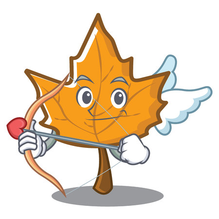 Cupid maple character cartoon style vector illustrationのイラスト素材
