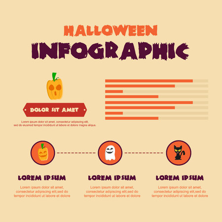 Halloween Infographic vector art illustrationのイラスト素材