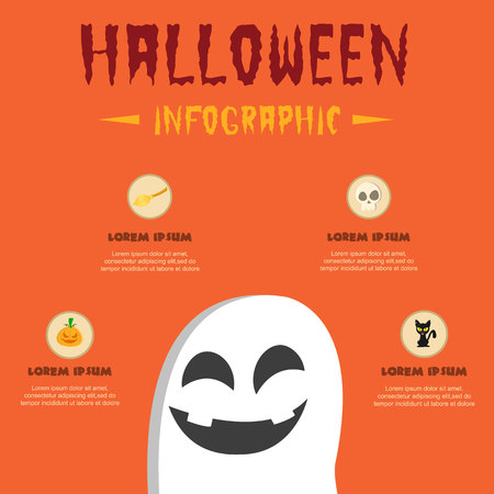 Design Halloween Infographic Design Illustrationのイラスト素材
