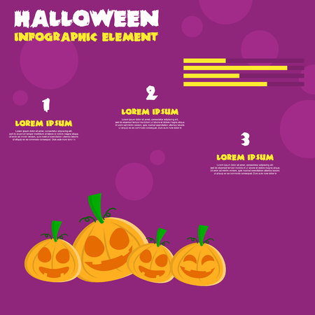 Halloween infographic element design collection vector illustration.のイラスト素材
