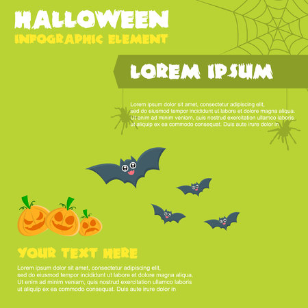 Happy Halloween Infographic Element Design.のイラスト素材