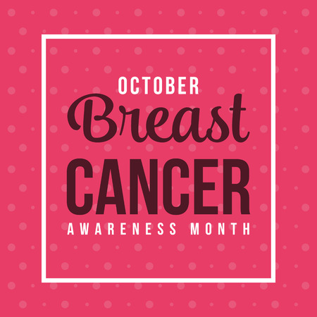 Breast cancer with pink ribbonのイラスト素材