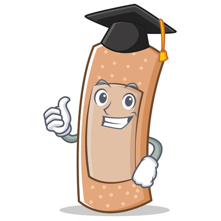 Graduation plaster cartoon character.のイラスト素材