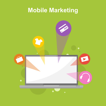 Collection stock mobile marketing designのイラスト素材