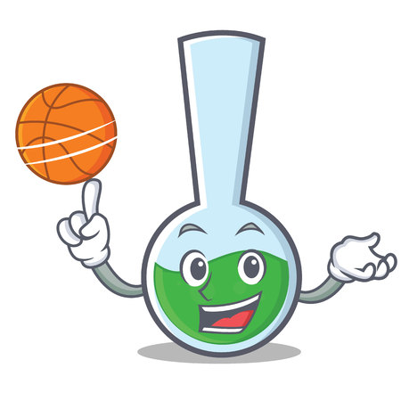 With basketball tube laboratory character cartoonのイラスト素材