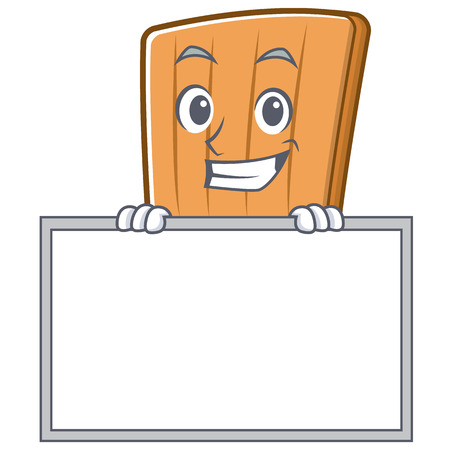 Grinning with board kitchen board character cartoon.のイラスト素材