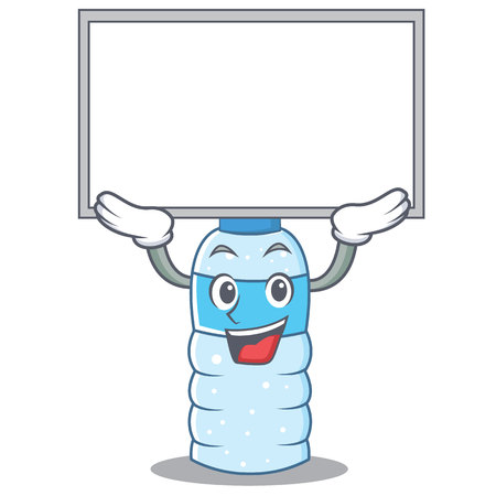 Up board bottle character cartoon styleのイラスト素材