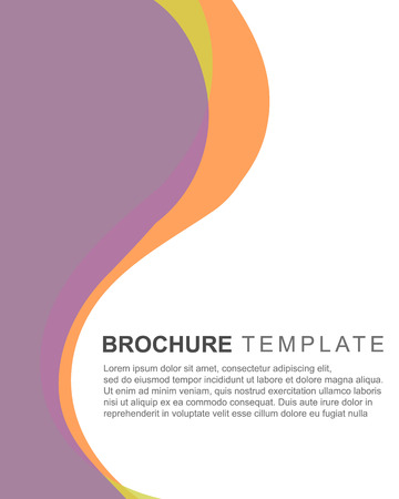 Brochure template cover design with colorful wavy design illustration.のイラスト素材