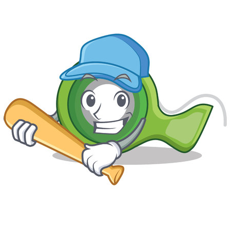 Playing baseball adhesive tape character cartoonのイラスト素材