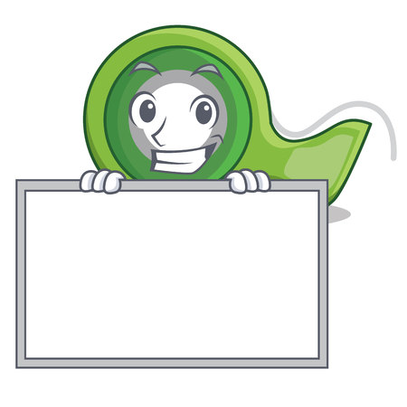 Grinning with board adhesive tape character cartoonのイラスト素材