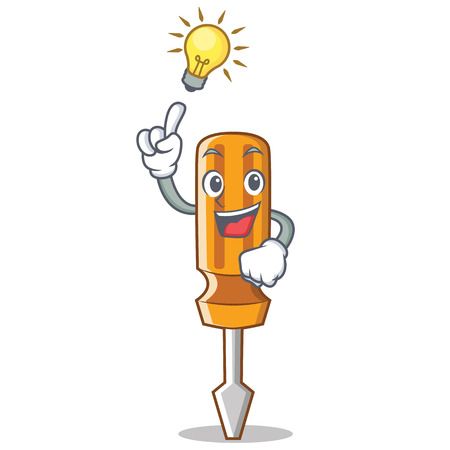 Have an idea screwdriver character cartoon illustration.のイラスト素材