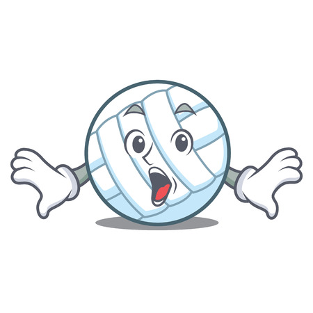 Surprised volley ball character cartoonのイラスト素材