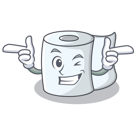 Wink tissue character cartoon style vector illustrationのイラスト素材