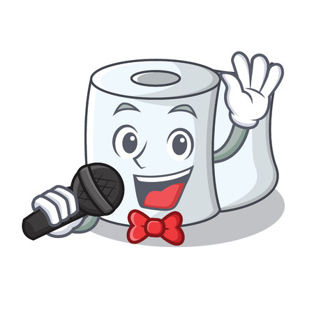 Singing tissue character cartoon styleのイラスト素材