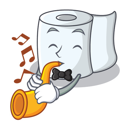 With trumpet tissue character cartoon styleのイラスト素材