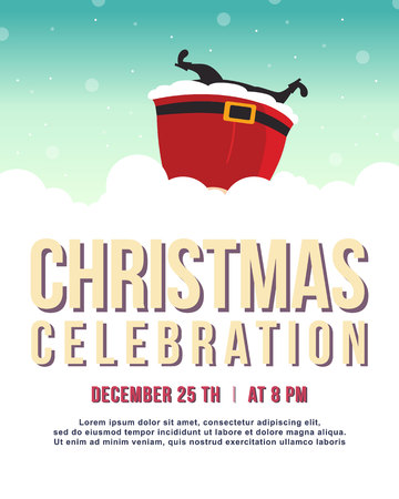 Christmas celebration theme vector art illustrationのイラスト素材