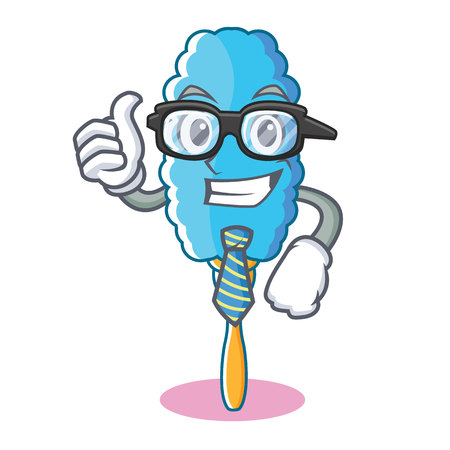Businessman feather duster character cartoon vector illustrationのイラスト素材