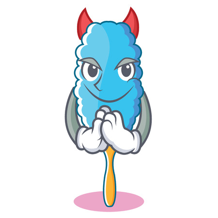 Devil feather duster character cartoon vector illustrationのイラスト素材
