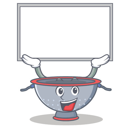 Up board colander utensil character cartoonのイラスト素材