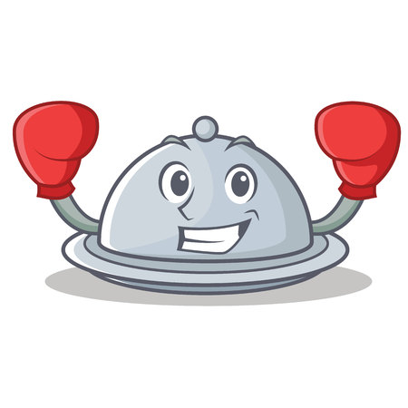 Boxing tray character cartoon style vector illustrationのイラスト素材