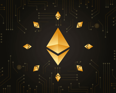 Blockchain ethereum litecoin background collection vector illustration nnのイラスト素材