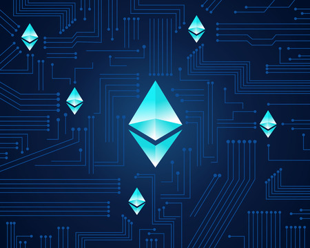 Collection background cryptocurrency style design vector illustration