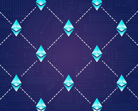 Blockchain design background collection vector art illustrationのイラスト素材