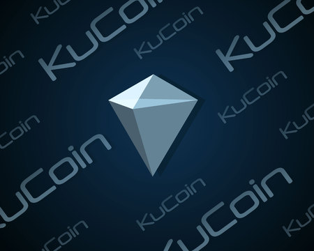 Ku Coin blockchain background designのイラスト素材
