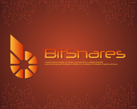 BitShares blockchain background style collection vector illustrationのイラスト素材