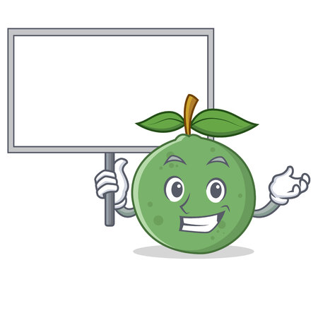 Bring board guava character cartoon style vector illustrationのイラスト素材