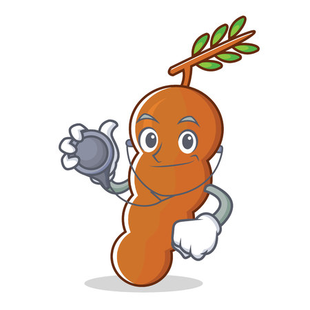 Doctor tamarind character cartoon styleのイラスト素材