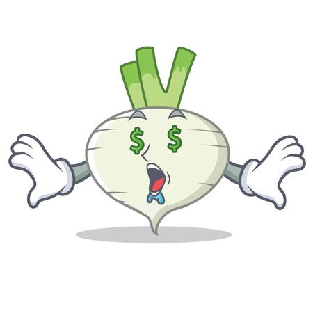 Money eye turnip mascot cartoon styleのイラスト素材