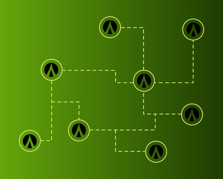 Dentacoin blockchain cryptocurrency style background vector illustrationのイラスト素材