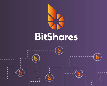 BitShares cryptocurrency technology style backgroundのイラスト素材