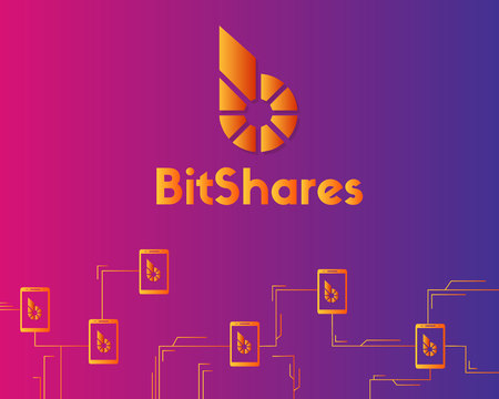 BitShares cryptocurrency style colorful backgroundのイラスト素材