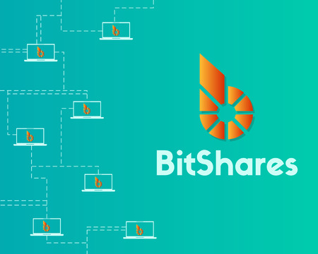 BitShares cryptocurrency network concept style backgroundのイラスト素材