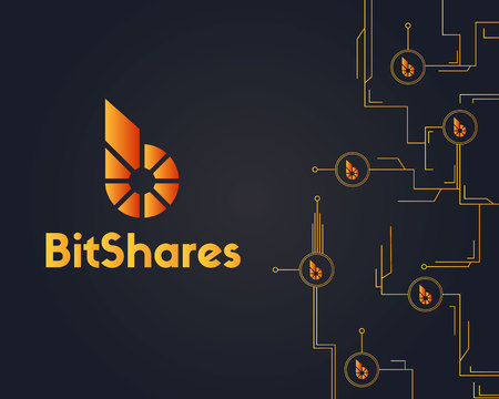 BitShares cryptocurrency digital payment style backgroundのイラスト素材