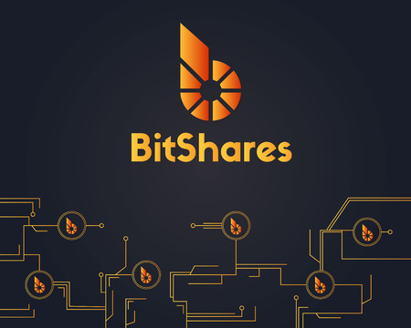 BitShares cryptocurrency digital payment style backgroundのイラスト素材