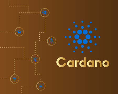 Blockchain cardano networking style background vector illustrationのイラスト素材