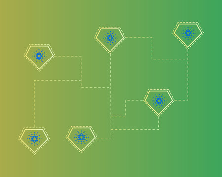 Blockchain cardano cryptocurrency style backgroundのイラスト素材