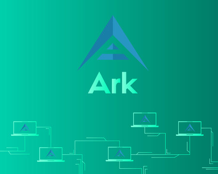 Background of ark cryptocurrency technology vector illustrationのイラスト素材