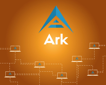 Background of ark cryptocurrency networking concept vector illustrationのイラスト素材