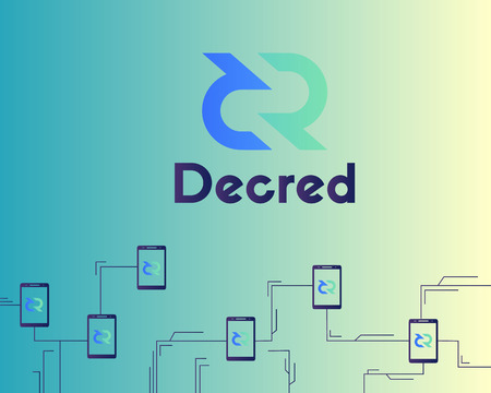 Blockchain decred symbol technology backgroundのイラスト素材