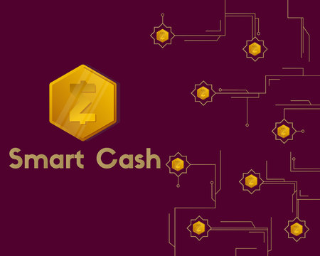 Blockchain smart cash digital payment background style vector illustrationのイラスト素材