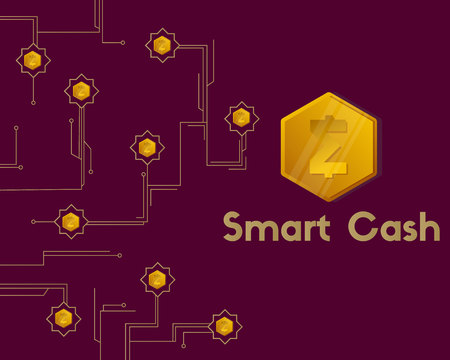 Blockchain smart cash digital payment background style vector illustrationのイラスト素材
