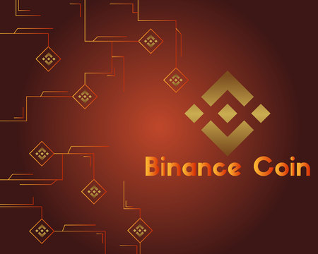 Binance coin style on dark backgroundのイラスト素材