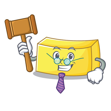 Judge butter mascot cartoon style Vector illustration.のイラスト素材