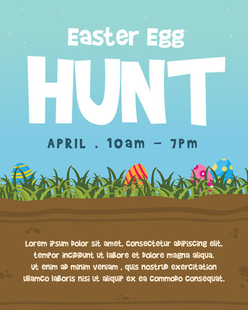 Happy easter egg celebration poster vector illustrationのイラスト素材