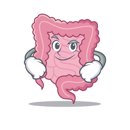 Smirking intestine character cartoon styleのイラスト素材