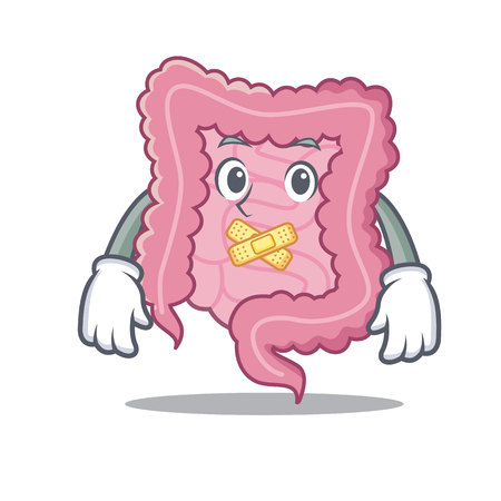 Silent intestine mascot cartoon style vector illustrationのイラスト素材